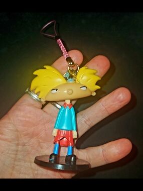 Handmadr Nickelodeon Hey Arnold Toy Figure Keychain/Phone Charm